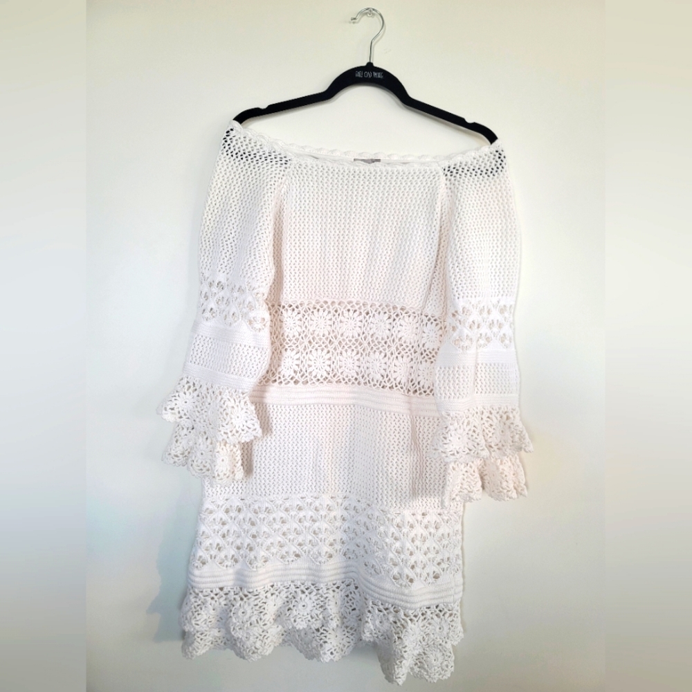 ASOS Crochet White Dress - Off Shoulder